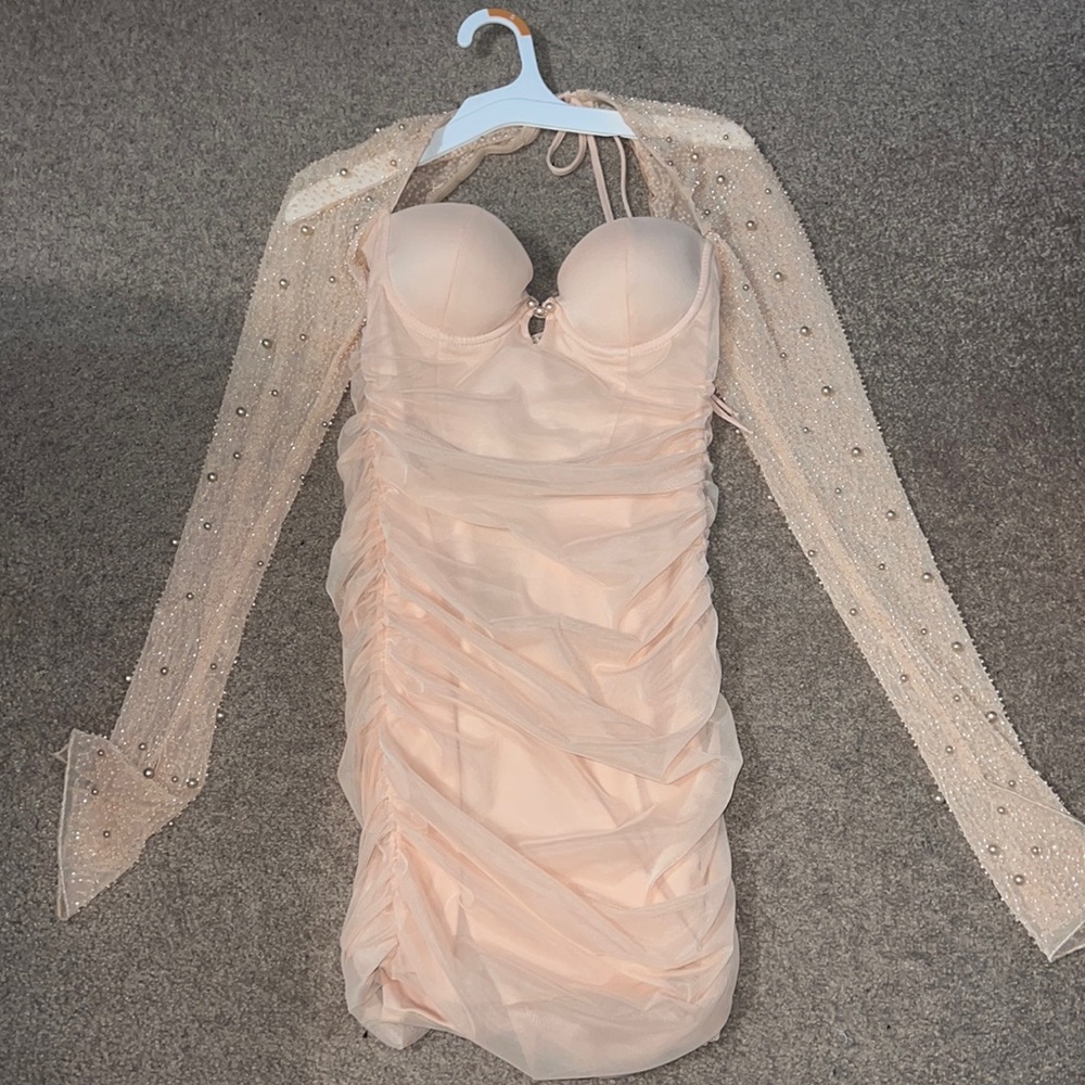 Oh polly long sleeve body con dress